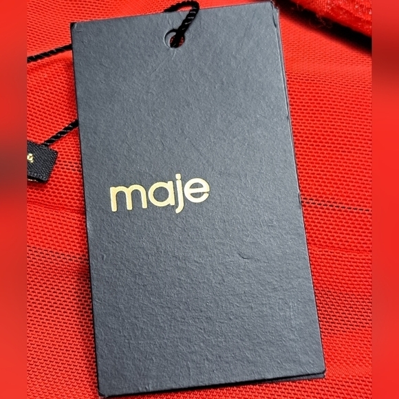 NWT Maje Designer Rouge Jaquard  Skirt Dress  Size 3 (XS) - Picture 11 of 11